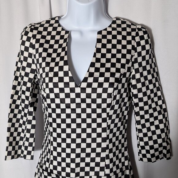 ARK & CO artistic SHIFT dress Sz S 3/4 Sleeves FRONT POCKETS COTTON STUNNINNG - Picture 2 of 10